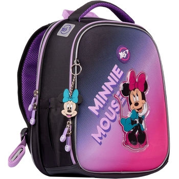 Рюкзак каркасний Yes H-100 Minnie Mouse, черный с малиновым (552210) - Pampik
