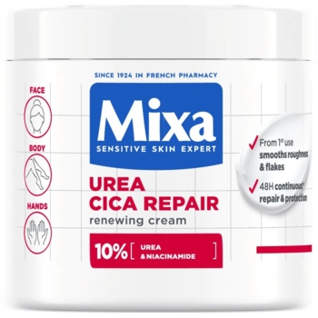 Крем Mixa Urea Cica Repair для сухої огрубілої шкіри обличчя рук і тіла відновлювальний 400 мл - Pampik