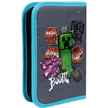 Пенал жесткий Yes HP-02 Minecraft, 13х21х3 см, серый (533400) - Pampik - 2