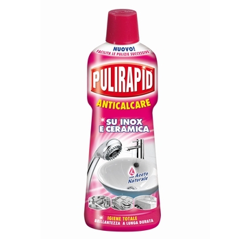 Средство против известкового налета Pulirapid Anticalcate Aceto с натуральным уксусом, 750 мл - Pampik