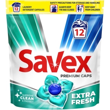 Капсулы для стирки Savex Super Caps Extra Fresh, 12 шт. - Pampik