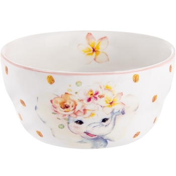 Столовый набор Lefard Слоник, детский, белый с розовым (924-719) - Pampik - 3