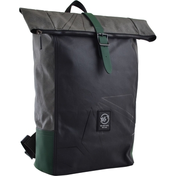 Рюкзак міський Yes Roll-top T-77 Green anthracite, черный (557430) - Pampik