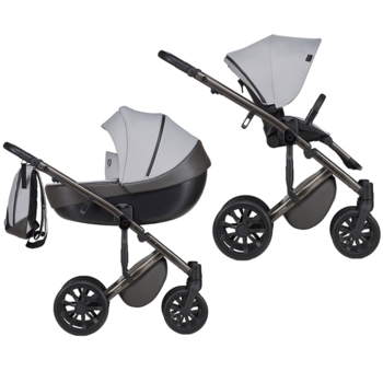 Універсальна коляска 2 в 1 Anex M-Type mt-09Q mirage, сіра з чорним (25708) - Pampik
