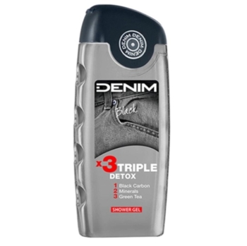 Гель для душу Denim Black Потрійний детокс, 250 мл - Pampik