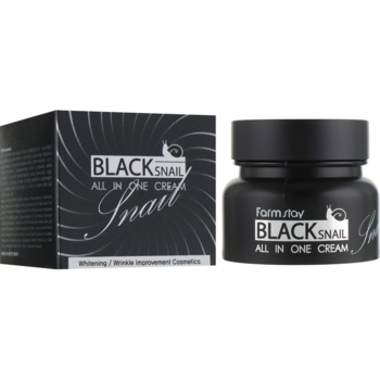 Крем для обличчя FarmStay All-In-One Black Snail Cream з муцином чорного равлика 100 мл - Pampik - 2