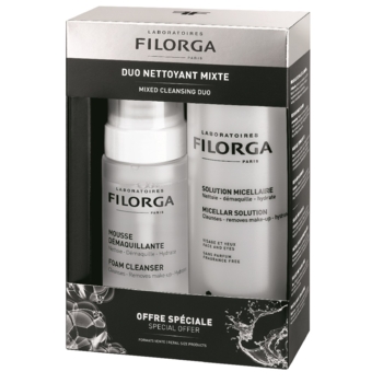 Набір Filorga Duo Demaquillants&Nettoyants Visage Очищення Міцеллярний лосьйон, 400 мл + Очищаючий мус, 150 мл - Pampik