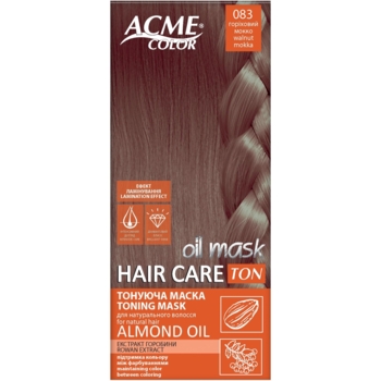 Тонуюча маска для волосся Acme Color Hair Care Ton oil mask, відтінок 083, горіховий мокко, 30 мл - Pampik