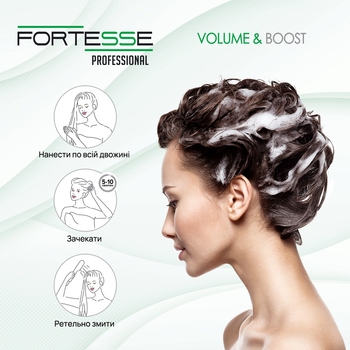 Маска-крем Fortesse Professional Volume & Boost Об'єм, для тонкого волосся, з дозатором, 1000 мл - Pampik - 5