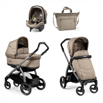 Коляска 3 в 1 Peg-Perego Book Plus Pop Up Cream, кремовый (PACK03-00000000005) - Pampik