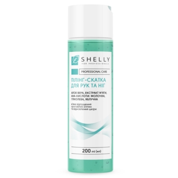 Пилинг-скатка для рук и ног Shelly Professional Care, с алоэ вера, мятой и AHA-кислотами, 200 мл - Pampik