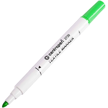 Маркер текстильний Centropen Textile конусоподібний 1.8 мм зелений (2739/04) - Pampik
