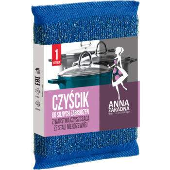 Губка хозяйственная Anna Zaradna, для сильных загрязнений, 1 шт. - Pampik