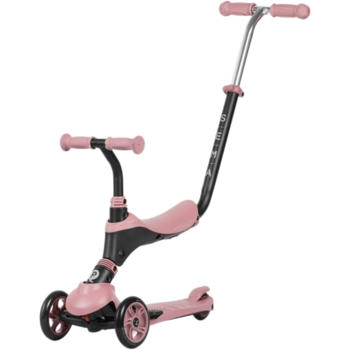 Самокат триколісний дитячий Qplay Sema 3 в 1 Pink (ST-004SemaPink) - Pampik