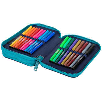 Пенал з наповненням ТМ CoolPack Jumper 2 , 2 відділення, 19,5х12,5х4см, синій (E66549) - Pampik - 3