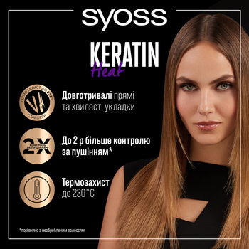 Спрей для волос Syoss Keratin&Volume, защита при сушке феном, 200 мл - Pampik - 6