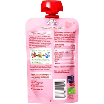 Фруктове пюре FruchtBar Малина, банан і груша, 100 г - Pampik - 2