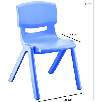 Стул детский Irak Plastik Jumbo №2 синий (CM505) - Pampik - 2