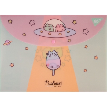 Папка-конверт Yes Pusheen, A4, с кнопкой (492192) - Pampik