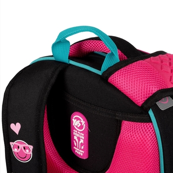Рюкзак шкільний Yes S-91 Lovely Smile, черный с малиновым (559390) - Pampik - 6