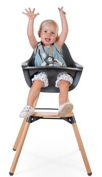 Уценка. Стул для кормления Childhome Evolu 2 с бампером антрацит (CHEVOCHNA) - Pampik - 11