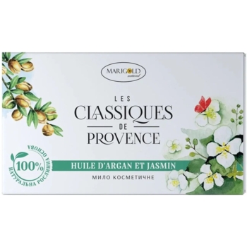 Мило тверде Marigold Natural Les Classigues de ProvenceАрганове масло та жасмин, 90 г - Pampik