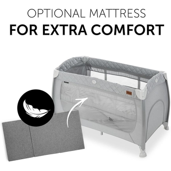 Дитячий манеж Hauck Play N Relax Quilted Grey, сірий (60011-5) - Pampik - 5
