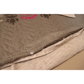 Стеганое покрывало-пододеяльник LightHouse 4 сезона Eftelya бязь голд 200х220 см коричневое (3500_2.0LH_п) - Pampik - 5