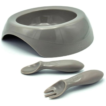Набор для кормления Difrax Clay 3 предмета Clay серый (7342 Clay) - Pampik