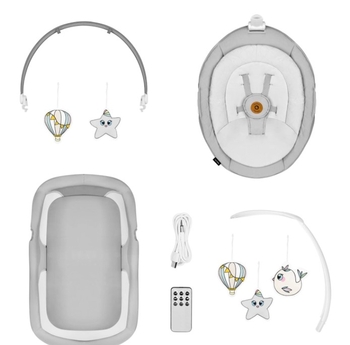 Качалка-ліжко Lionelo Bella Set Grey Concrete, сірий - Pampik - 19