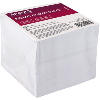 Бумага для заметок Axent Elite White 90х90х70 мм непроклеенная (8008-A) - Pampik