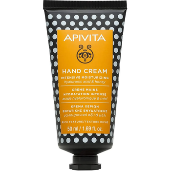 Крем для рук Apivita Інтенсивне зволоження з гіалуроновою кислотою та медом 50 мл - Pampik