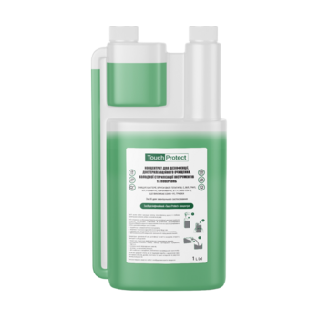 Концентрат для дезинфекции Touch Protect Достерилизационная очистка, холодная стерилизация инструментов и поверхностей, 1 л - Pampik