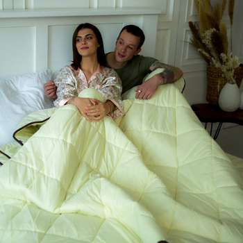 Ковдра антиалергенна MirSon Carmela EcoSilk №011, демісезонна, 110x140 см, бежева (8063009) - Pampik - 8