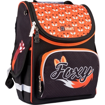 Рюкзак шкільний каркасний Smart PG-11 Foxy, чорний з помаранчевим (558994) - Pampik - 2