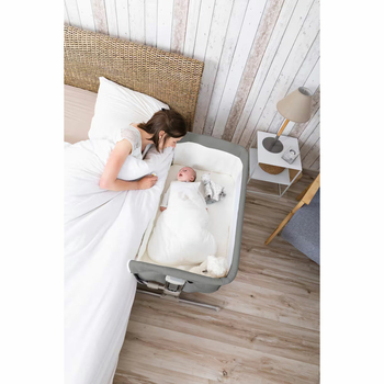 Приставная кроватка Bebe Confort Calidoo Sleepy Bear, серо-белая (2105067210) - Pampik - 2