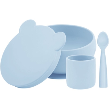 Набір для годування MinikOiOi BLW Set I Mineral Blue, силіконовий (101070056) - Pampik