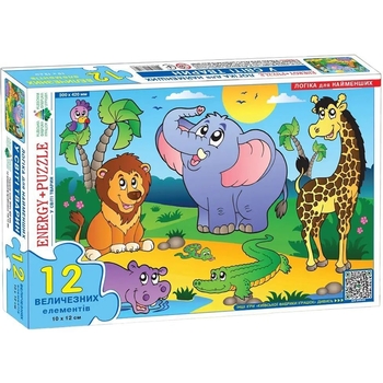 Гра-пазл Київська фабрика іграшок У світі тварин 12 елементів - Pampik
