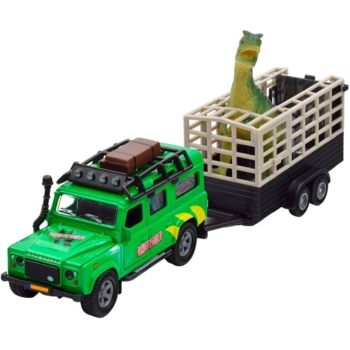 Игровой набор TechnoDrive Land Rover с прицепом и динозавром (520178.270) - Pampik
