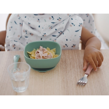 Силіконова миска на присосці Beaba Silicone Suction Bowl, оливкова (913547) - Pampik - 4