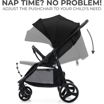 Прогулянковий візочок Kinderkraft Rine Classic Black чорний (00-00305205) - Pampik - 11