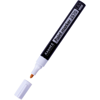 Лак-маркер Axent Paint 2.4-2.8 мм білий (2570-21-A) - Pampik