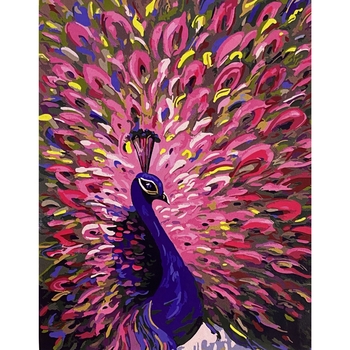 Картина за номерами ZiBi Art Line Павич 40х50 см (ZB.64188) - Pampik