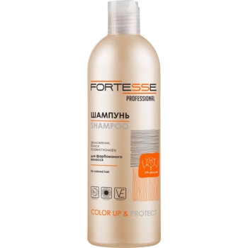 Шампунь Fortesse Professional Color Up & Protect Стійкість кольору, для фарбованого волосся, 400 мл - Pampik