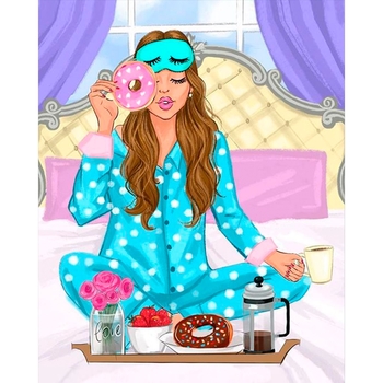 Алмазная мозаика Santi Утро с пончиками, 40х50 см (954167) - Pampik