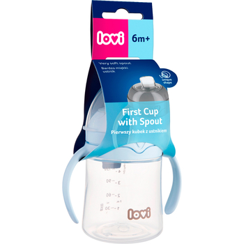 Кружка-непроливайка Lovi Моя перша кружка з носиком, 150 мл, блакитний (35/358) - Pampik - 2