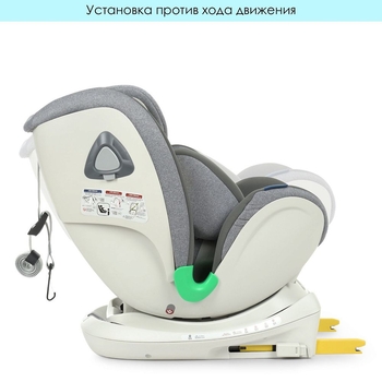 Автокрісло El Camino i-Trust ME 1081, світло-сіре (25014) - Pampik - 8