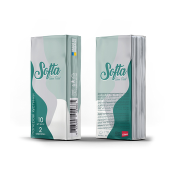 Салфетки бумажные Softa, 1 блок х 10 упаковок - Pampik - 3