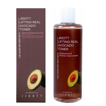 Тонер для обличчя Jigott Lifting Real Avocado Toner Авокадо, 300 мл - Pampik