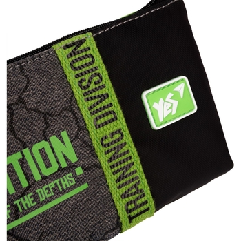 Пенал мягкий Yes PH-28-1 Lightning, 21,5х3х8,5 см, серый с зеленым (533514) - Pampik - 3